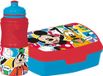 Tataway Disney Set 380 ml fles en Sandwichbox rood voor kinderen in plastic Mickey Mouse met antislipband en veiligheidssluiting