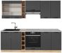 Vicco Keuken "Fame-Line", gris foncé, 235 cm