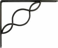 AMIG Plankdrager/steun/beugel Decoratief - metaal - zwart - H250 x B200 mm - Tot 145 kg
