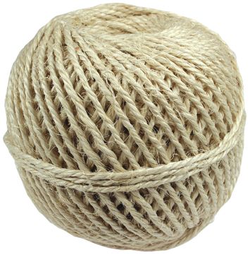 Sisalkoord touw uit 3 draden bol van 500 g +/- 75 m