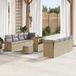 Maison Exclusive Ensemble de jardin avec 11 pièces, polyrotin beige