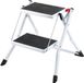 Vevor Huishoudladder 500x480x450mm Opvouwbare Trap Van Staal Trapladder met 2 Treden 150kg Draagvermogen Opvouwbare Trede Dubbele Trap 445mm Hoge Keukenladder Antislip Opstapje