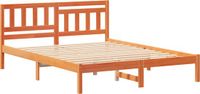 vidaXL Bedframe Wasbruin 160 x 200 cm Massief Grenenhout