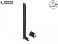 Delock The Launch Distribution WLAN 802.11 A/AX/A/B/G/N/N ANTENNE RP-SMA-plug 5 DBI 20 cm Omnidirectioneel met kantelgewricht flexibel en rubberoppervlak zwart