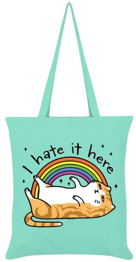 Beestachtig I Hate it Here Unisex Linnen tas - munt