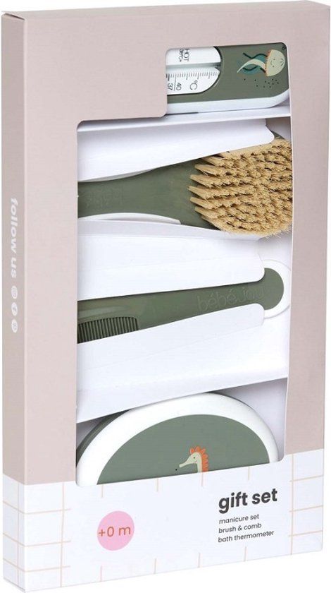 Bébé-Jou Ocean Vibes Geschenkset - Breeze Green - Bio plastic - 0 jaar