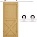 HOMCOM set de quincaillerie pour porte coulissante - acier au carbone - 180x4x0,6cm - blanc