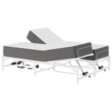 vidaXL Elektrisch verstelbaar bedframe, wit, 120 x 200 cm, staal
