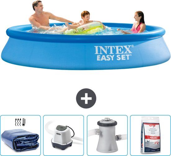 Intex Easy Set Zwembad - 305 x 61 cm - Rond - Blauw - Compleet met accessoires