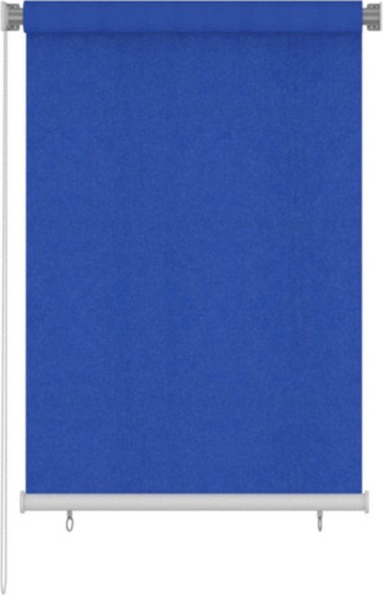 vidaXL Rolgordijn voor buiten 100x140 cm HDPE Blauw