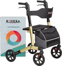 Rovera Mobility® Easy Lichtgewicht Rollator - Elegant Champagne - Opvouwbaar - Incl. Tas