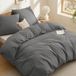 Goodivery ® Ensemble de literie Coton Anthracite Deux personnes 220x240 cm