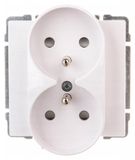Kos-Elektro System KOS66 prise double avec terre, blanc