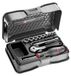 Facom Facon R.151-1P6 set van doppen en ratel, 1/4 inch, 6-kant, 12-delig, met ratel, verlengstuk en schroefdraaierhandgreep