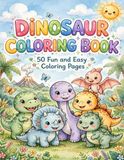 Cute Dinosaur Coloring Book