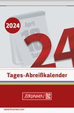 BRUNNEN Dagkalender 2024, 1 pagina = 1 dag 65 x 98 mm, sleufbreedte 35 mm, wit