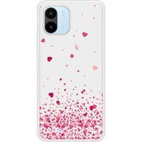 Xiaomi Redmi A2 Confettis de coeurs rose Verstevigd hoesje met sublimatie bedrukking