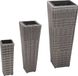 Maison Exclusive - Kit de bacs surélevés pour jardin, 3 pièces, en résine tressée grise