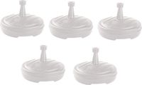 Merkloos / Sans marque Parasolvoet Set van 5x ronde parasolvoet wit 42 cm - 13 liter - Steeldikte 1,8 tot 3 cm
