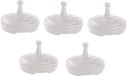 Merkloos / Sans marque Parasolvoet Set van 5x ronde parasolvoet wit 42 cm - 13 liter - Steeldikte 1,8 tot 3 cm