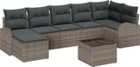 vidaXL Banc de jardin 8 pièces Gris polyrattan
