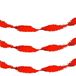 Folat Feest/verjaardag versiering - 3x - crepe slingers - rood - 24 meter - papier - feestartikelen