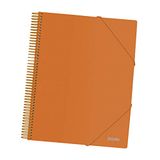Geore - ordner met 40 hoezen (80 micron), A4, spiraalbinding, oranje