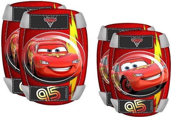 Disney beschermset Cars rood/zwart maat S