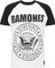 urban classics Merchcode Ramones - Ramones Circle Raglan Heren T-shirt - XL - Wit/Zwart