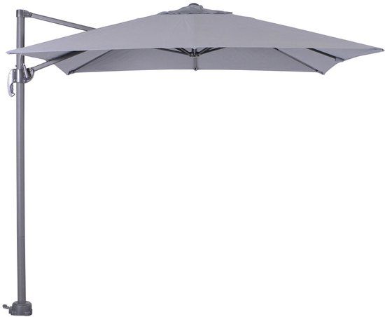 Garden Impressions Hawaii S Zweefparasol - 250 x 250 cm - Carbon Black/Licht Grijs