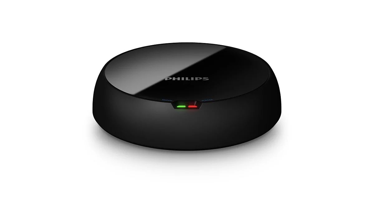 Philips SHD6000BK TV-hoofdtelefoon met 30 uur batterij, 30 m bereik, digitale 2,4 GHz verbinding, verwisselbare batterij, optische en 3,5 mm ingangen, over-ear comfort, zwart