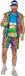 Wilbers Party Outfit Regenboog Panter Heren - Maat XXL