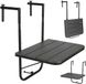 OEM Opklapbare balkontafel – Donkergrijs – 40 x 60 x 77 cm – Ophangbaar voor balkon – Klaptablet – Wandtafel – Buiten tafeltje