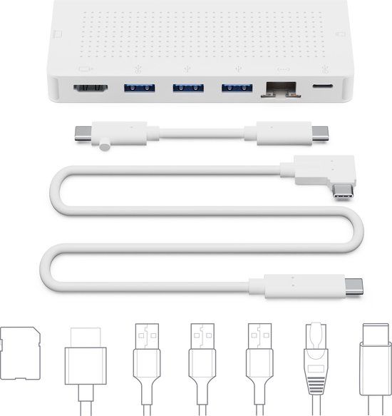 Twelve South StayGo USB-C naar Ethernet HUB - wit
