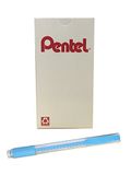 Pentel Clic Colors Retractable Eraser met grip, hemelsblauw