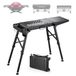 VEVOR Table de grill pliante 1040 x 295 mm Support de grill de camping Charbon Acier Convient aux plaques de grill de 17 et 22 pouces, réglable en hauteur, capacité de charge jusqu'à 158 kg, avec crochets et panier de rangement latéral
