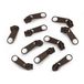 cyclingcolors 10 x vervangende ritssluiting-reparatieset voor ritssluiting, hoofd nr. 5, schuivers voor kleding, tassen, jassen, tassen, koffers, jeans, chocolade