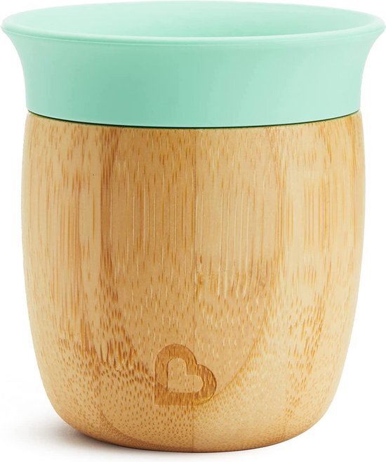 Munchkin Sippy Cup Bamboe Open Cup, Baby &amp; Peuter - Drinkbeker voor 6 maanden en ouder, Bamboe Sippy Cup, BPA-vrije Spenen Cup voor kinderen en baby&#39;s, 360 Cup Design - 5 oz/150 ml