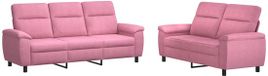 vidaXL Canapé 2 places Rose Tissu