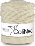 ColiNea - Katoenen koord - Gevlochten - 5mm, 200m - Ivoor