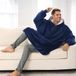 Goodivery ® Deken hoodie oversize chaud bleu foncé Polyester