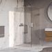 Brauer Void Carving Cabine de douche - 90x120x200cm - porte battante - revêtement en verre - réversible - verre clair - Chrome