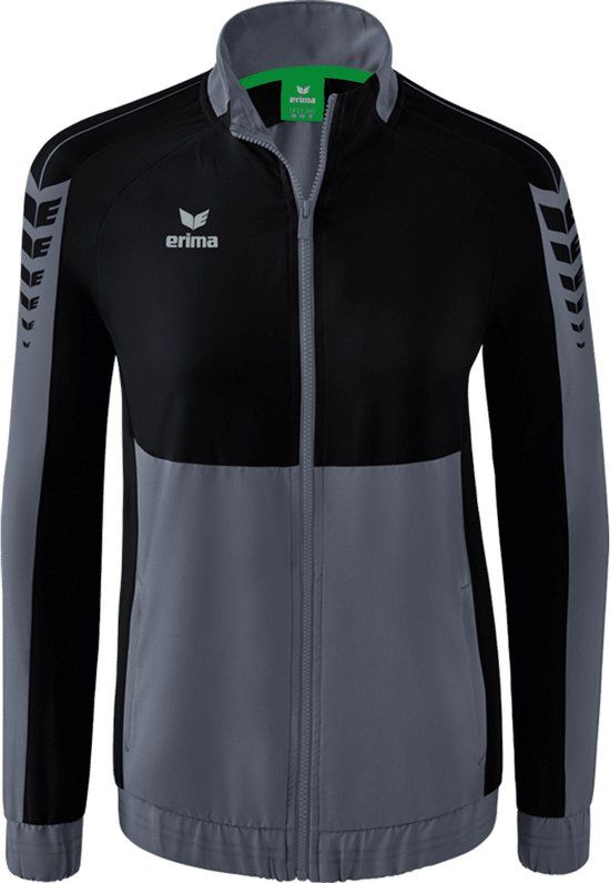 ERIMA Six Wings Presentatiejack Dames Slate Grey-Zwart Maat 40 | Voetbal