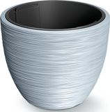 Prosperplast Furu Stripes Plantenpot/bloempot - Lichtgrijs - D40 x H40 cm