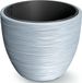 Prosperplast Furu Stripes Plantenpot/bloempot - Lichtgrijs - D40 x H40 cm