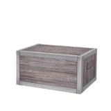L. Vintage houten kist rechts. 33 x 22 x 15