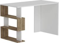 Homemania Computerbureau Patara 120x60x75 cm wit en walnootkleurig