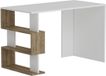 Homemania Computerbureau Patara 120x60x75 cm wit en walnootkleurig