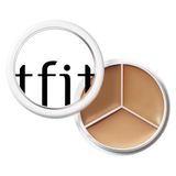 Tfit TFIT Cover Up Pro Concealer Palette - 3-in-1 kleurcorrectiecrème met volledige dekking (hydraterend, 04 donker, 0,52 oz) voor donkere kringen en vlekken - oogcorrector met hoge dekking