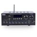 Pyle Stereo Audioversterker Bluetooth, 300 Watt, Dubbel Kanaal, MP3, USB, SD, AUX, RCA, Microfoon, Koptelefoon, FM, LED, Echo Delay, voor Home Theater, Studio